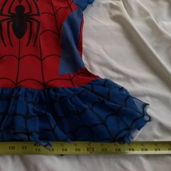 Spider-Man Spider girl- Girls Vtg Marvel Costume Halloween Dress Girls Sz 6 - Picture 6 of 11